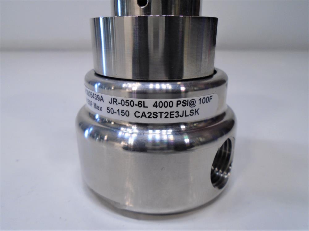 LowFlow 1/2" NPT Pressure Regulator JR-050-6L, Stainless Steel, 3600 - 4000 PSI